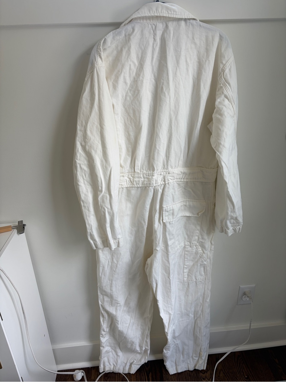 Nili Lotan Off-White Utility Tie-Waist Jumpsuit M - Picture 3 of 5
